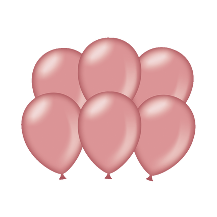 Ruusukultaiset ilmapallot metalliset 30cm 6kpl