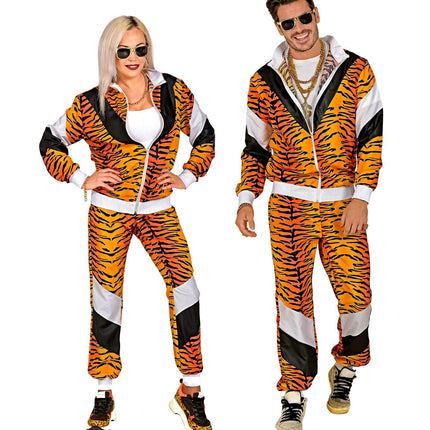 Neon 80S Verryttelypuku Virheellinen tiikeri tulostaa