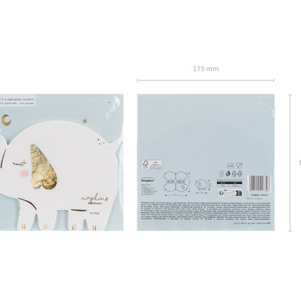 Elefantti lautasliinat 16cm 12kpl