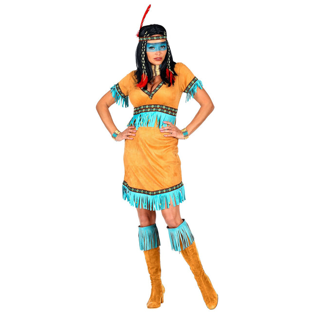 Intialainen mekko Ruskea Sininen Hyvät 2 kpl