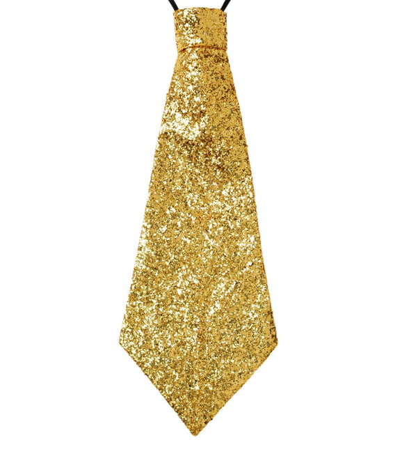 Kultainen solmio Glitter Elastinen