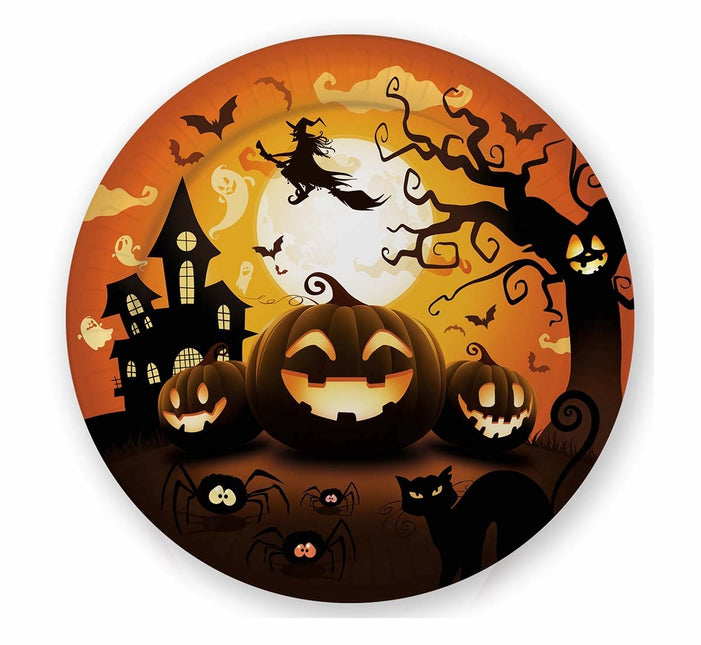 Halloween lautaset Kurpitsa 23cm 6kpl