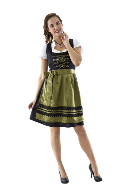 Musta Vihreä Dirndl Mekko Oktoberfest Ladies