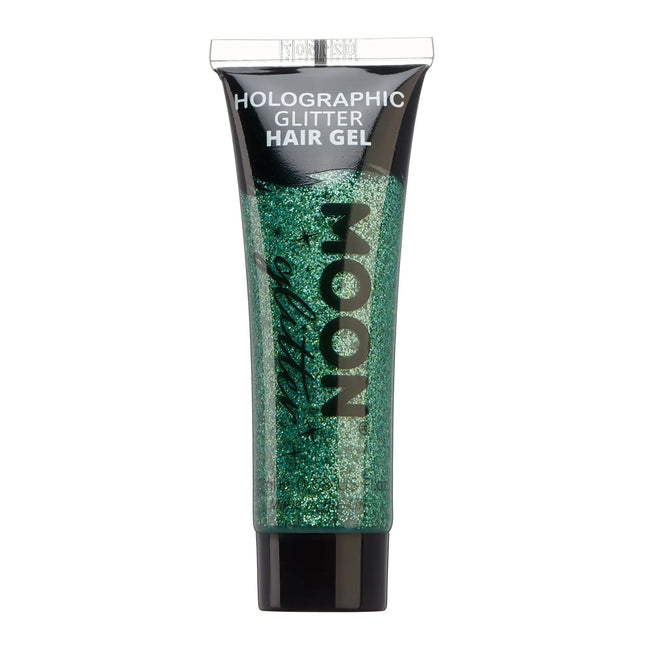 Moon Glitter Holografinen glitteri hiusgeeli vihreä 20ml