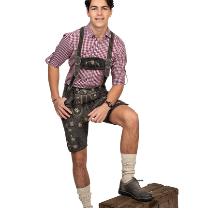 Nahkahousut Ruskea Harmaa Miesten lyhyt Antiikki