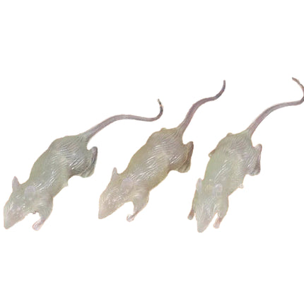 Pöydän koriste rotat hehkuvat pimeässä 7cm 3kpl