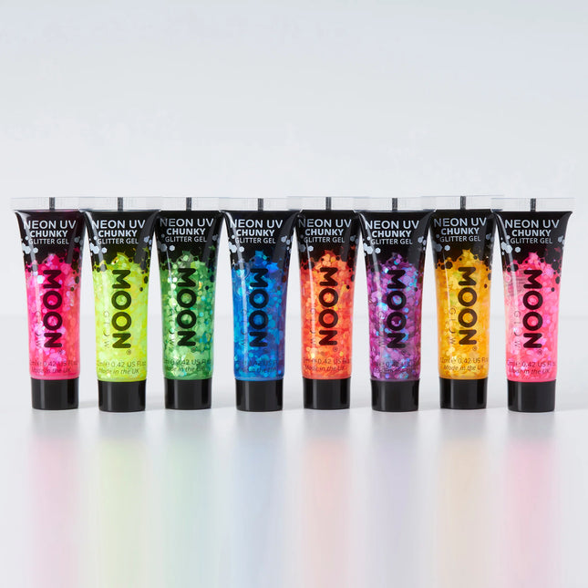Moon Glow Neon UV Chunky Glitter Gel Vihreä 12ml