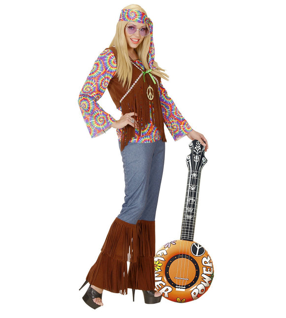 Hippie 60S Fake Banjo oranssi puhallettava 1m