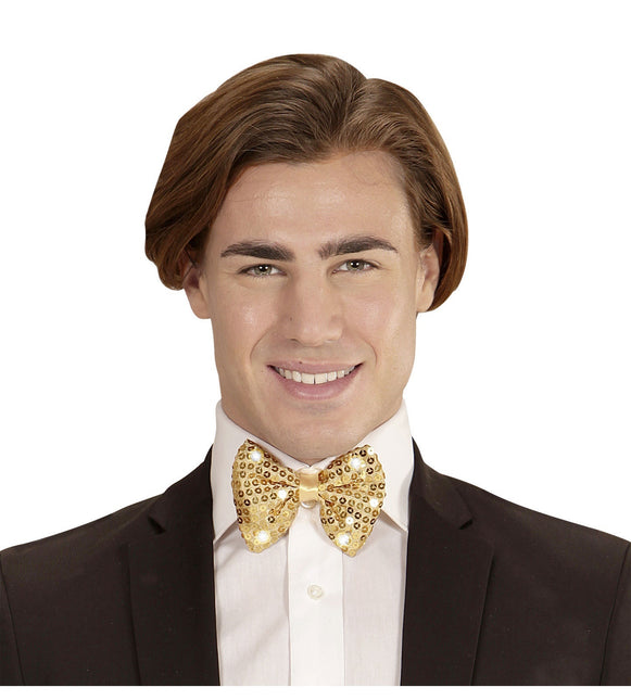 Kulta Bow paljetteja valon kanssa