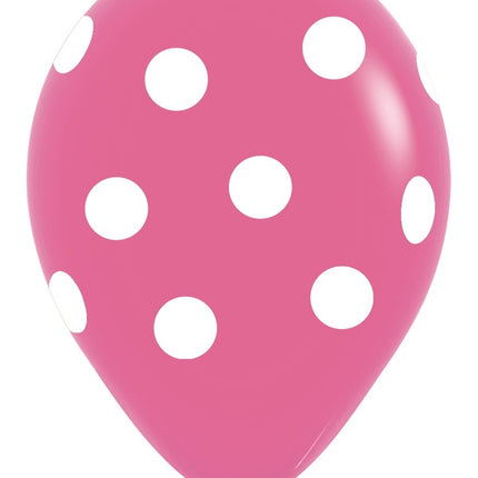 Ilmapallot Valkoinen Polka Dots Mix 30cm 25kpl 25kpl
