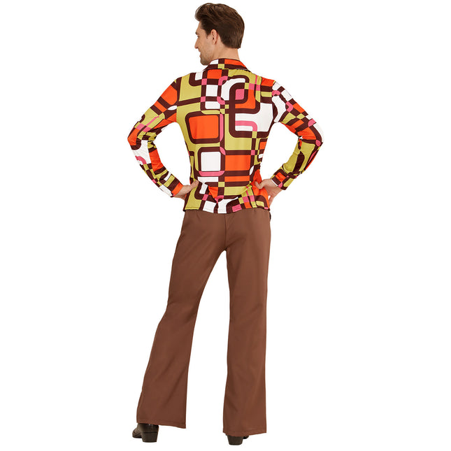 Disco 70S pusero Vihreä Oranssi Miehet