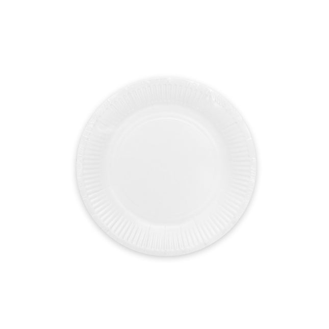 Valkoiset lautaset paperi 18cm 8kpl