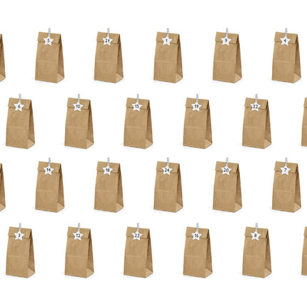 Ruskeat juhlapussit paperi 24kpl