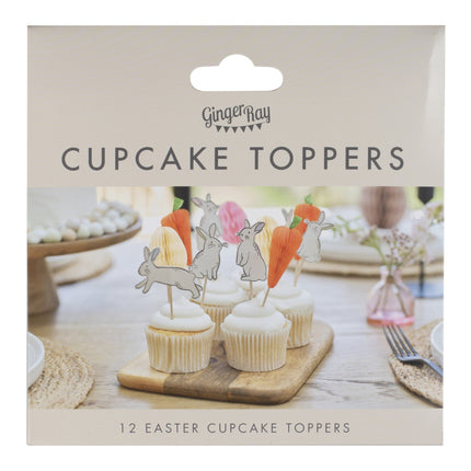 Pääsiäisen Cupcake Topperit Värilliset 12kpl