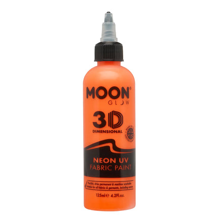 Moon Glow Neon UV tekstiilimaali Intense Orange 125ml
