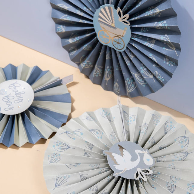 Syntymäpaperi tuulettimet Babyboy 3kpl