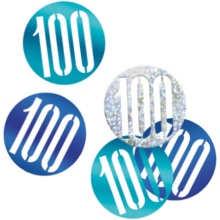 Pöytäkonfetti 100 vuotta sininen 14gr
