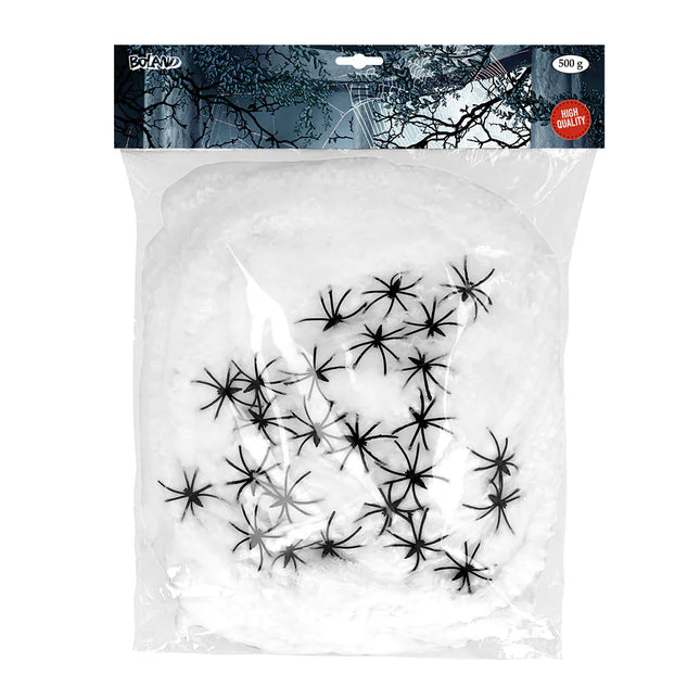 Halloween Spider Web 25 hämähäkkiä