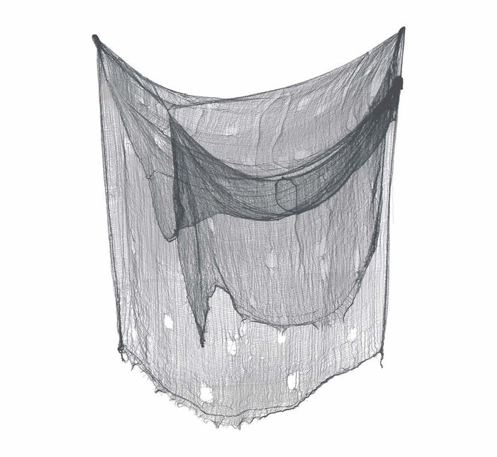 Halloween verho harmaa kangas 5m