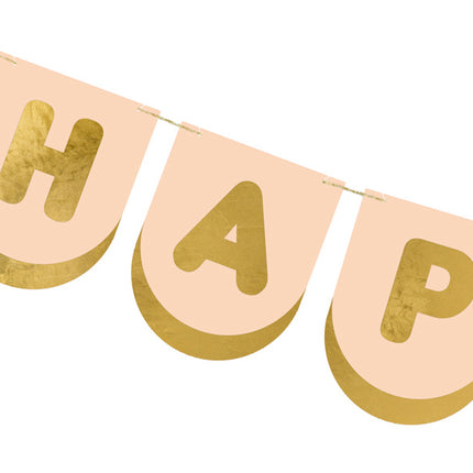 Hyvää syntymäpäivää kirje Girland vaaleanpunainen 1.5m