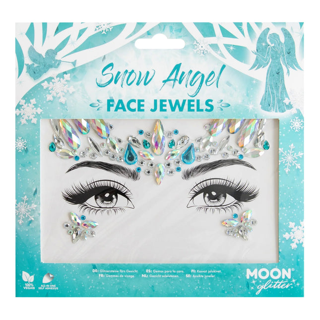 Kuu Glitter kasvot jalokivet Snow Angel