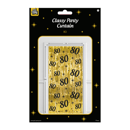 80 vuotta Oven verho Gold Musta