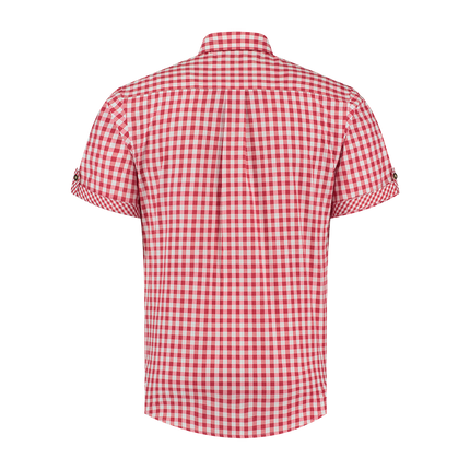 Punainen valkoinen pusero Miesten lyhythihainen ruudullinen pusero