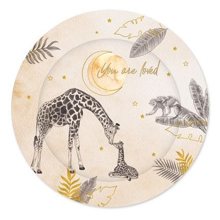 Syntymäpäivälautaset Safari 18cm 8kpl