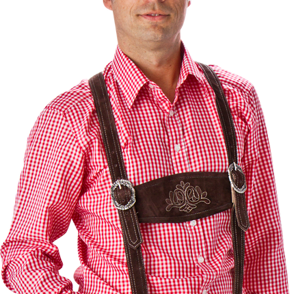 Punainen valkoinen pusero Miesten pitkähihainen ruudullinen pusero