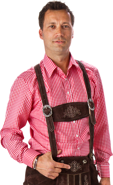 Punainen valkoinen pusero Miesten pitkähihainen ruudullinen pusero