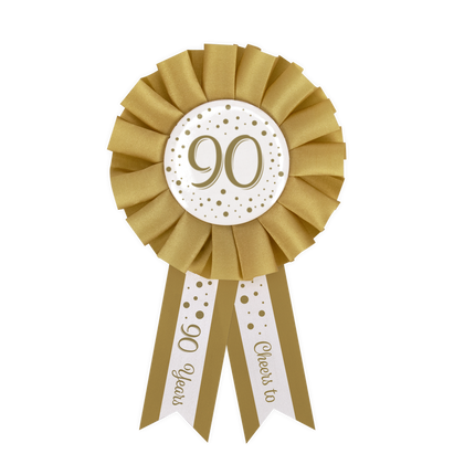 Kultainen valkoinen ruusuke 90 vuotta