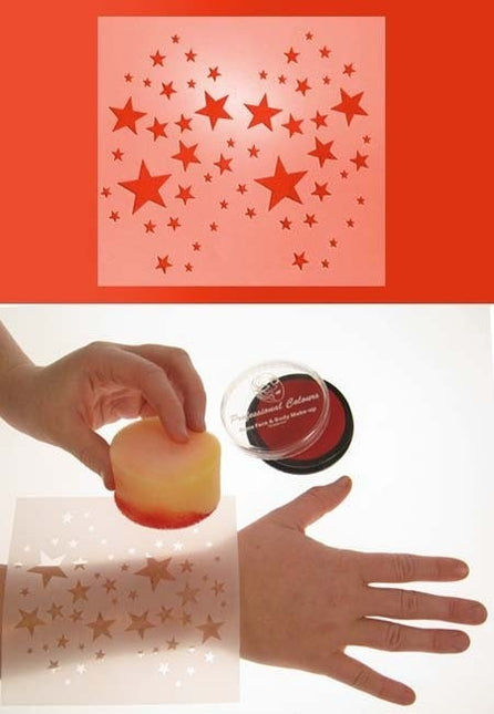 PXP Schmink Template Kasvomaalaus Tähdet 12x13cm