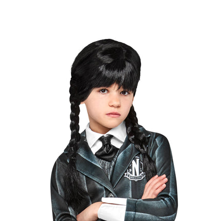 Keskiviikko musta peruukki punokset lapsi