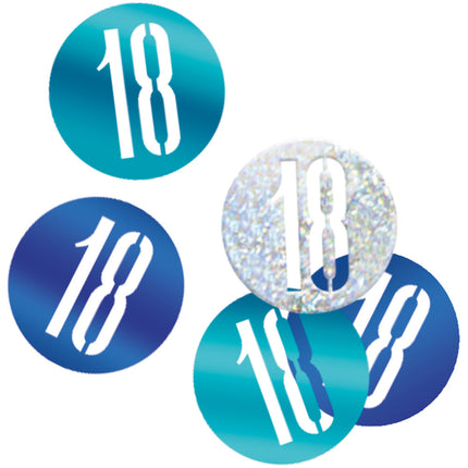 Pöytäkonfetti 18 vuotta Sininen 14gr