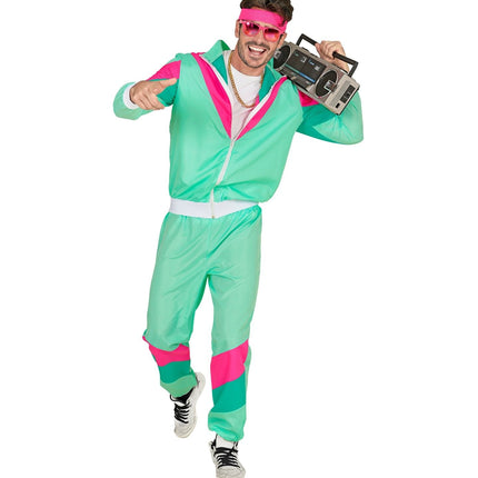 Neon 80S Verryttelypuku Faulty turkoosi