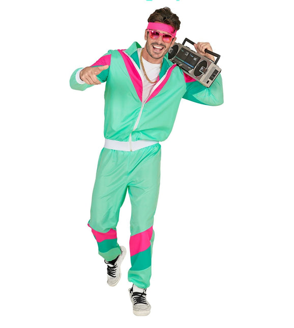 Neon 80S Verryttelypuku Faulty turkoosi