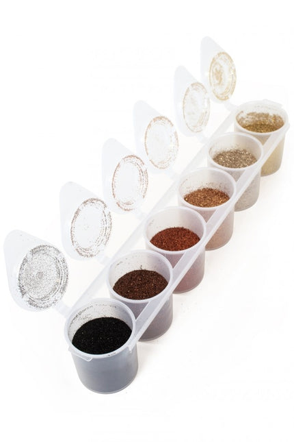 Värilliset glitterit Steampunk Fine 6kpl