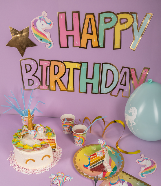 Hyvää syntymäpäivää Letterslinger yksisarvinen 2.5m