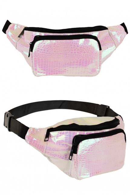 Hip laukku Snake Leather Print Valkoinen