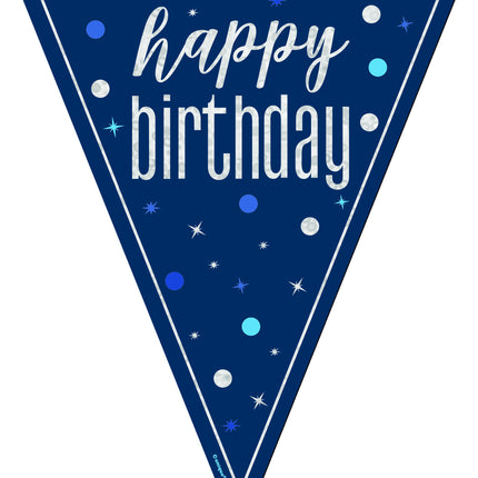 Hyvää syntymäpäivää Garland sininen 2.5m