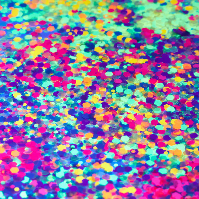 Moon Glow Neon UV Chunky Glitter Hot Pink 3 g