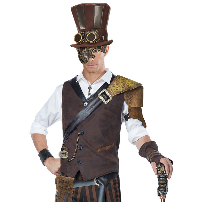Steampunk naamio kupari