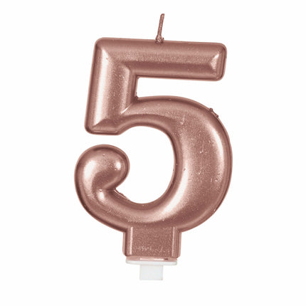 Rose Gold kynttilä 5 vuotta 8cm