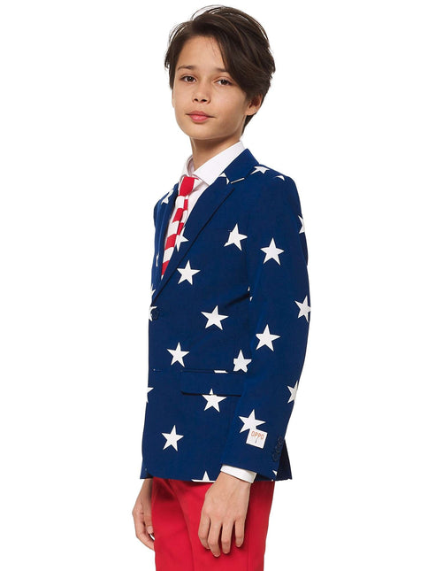 USA Tähdet raidat puku poika teini OppoSuits