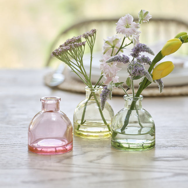 Värillinen pöydän koristelu lasi 3kpl