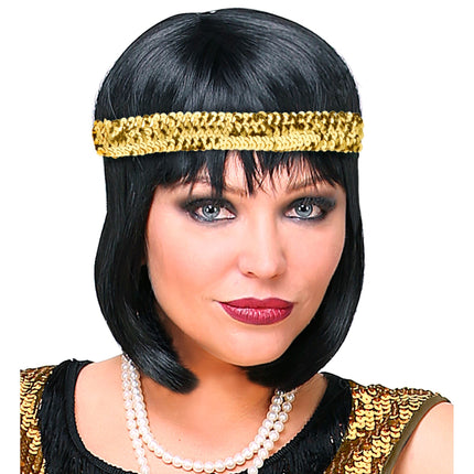 Kultainen otsanauha Pailettes