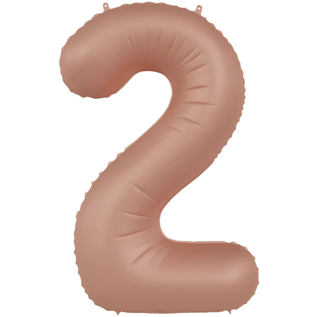 2 vuoden kuva ilmapallo Rose Gold Matt 86cm