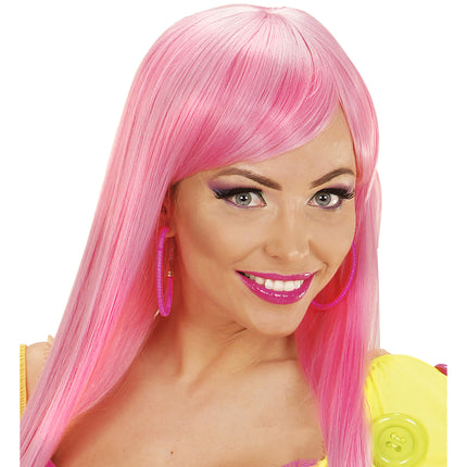 Neon vaaleanpunainen korvakorut sormukset