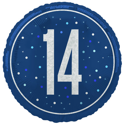 14 vuotta Helium ilmapallo sininen tyhjä 45cm