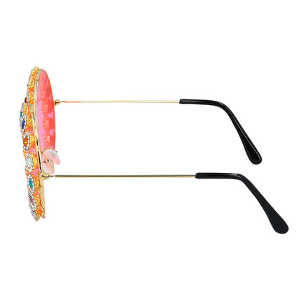 Vaaleanpunaiset lasit timantti